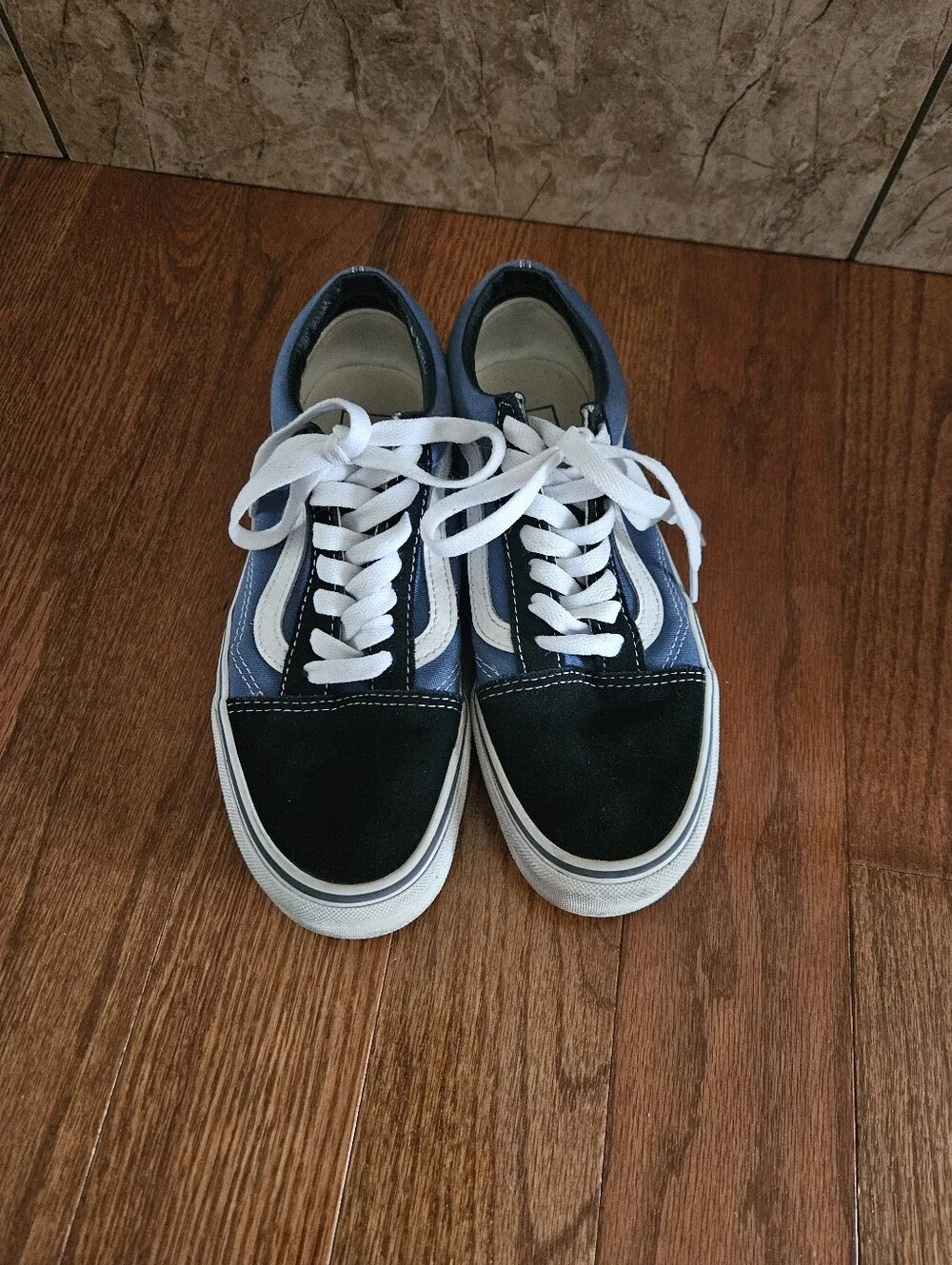 Vans Old Skool Sneakers in Blue, Black & White